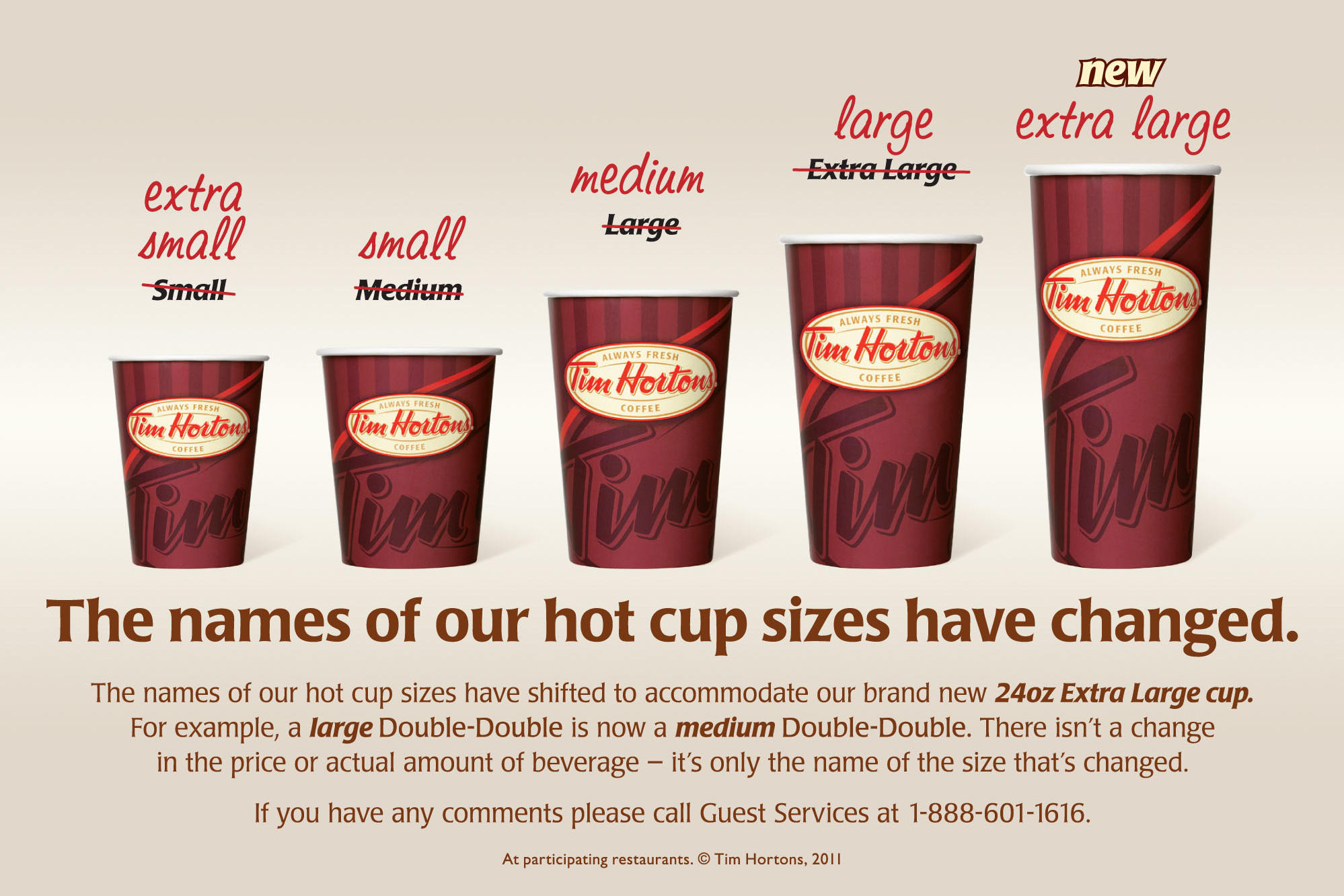 Tim Hortons starts serving up coffee in new cup sizes - CityNews Toronto