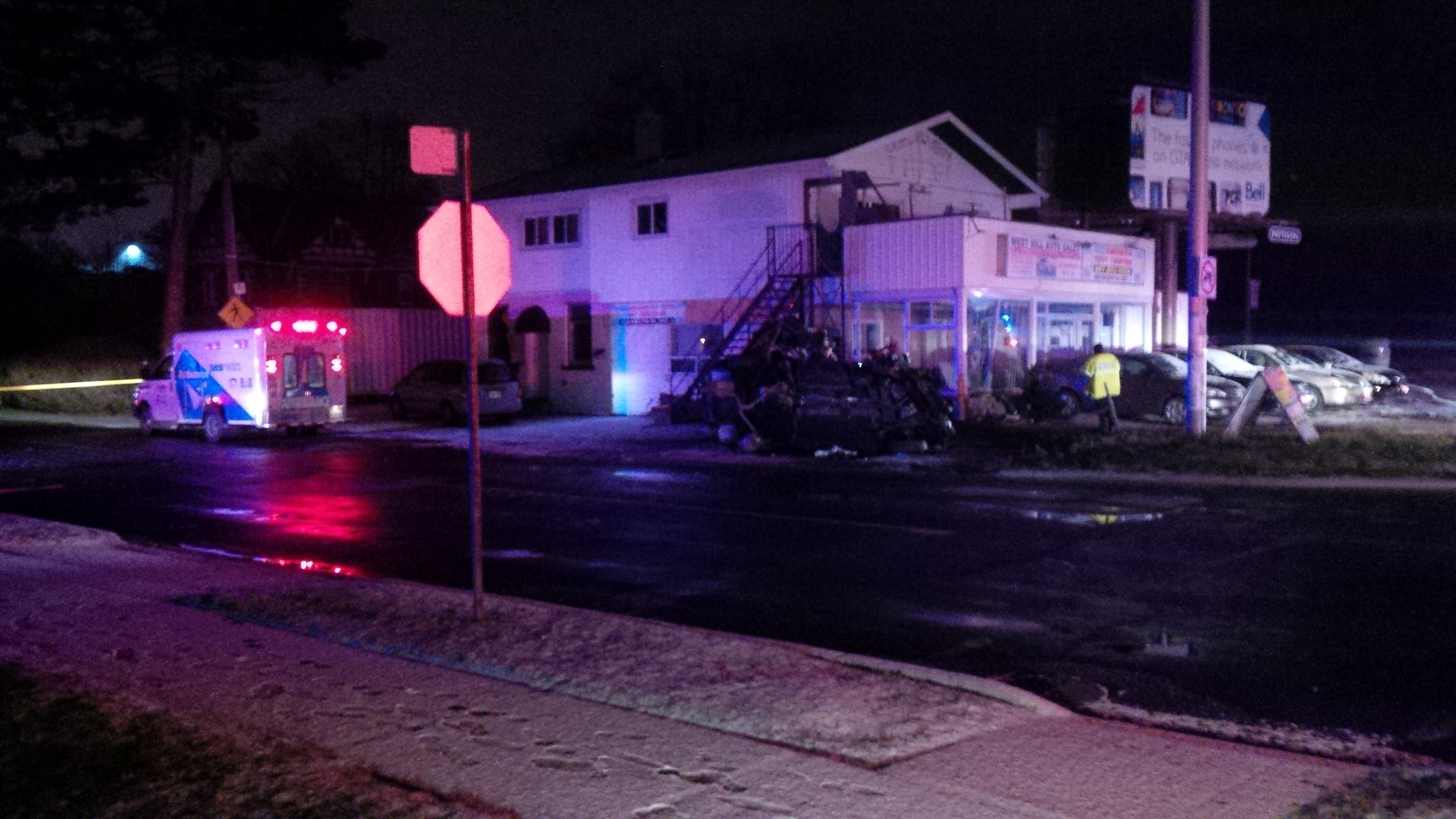 Car crash causes power outage near Kingston and Morningside CityNews