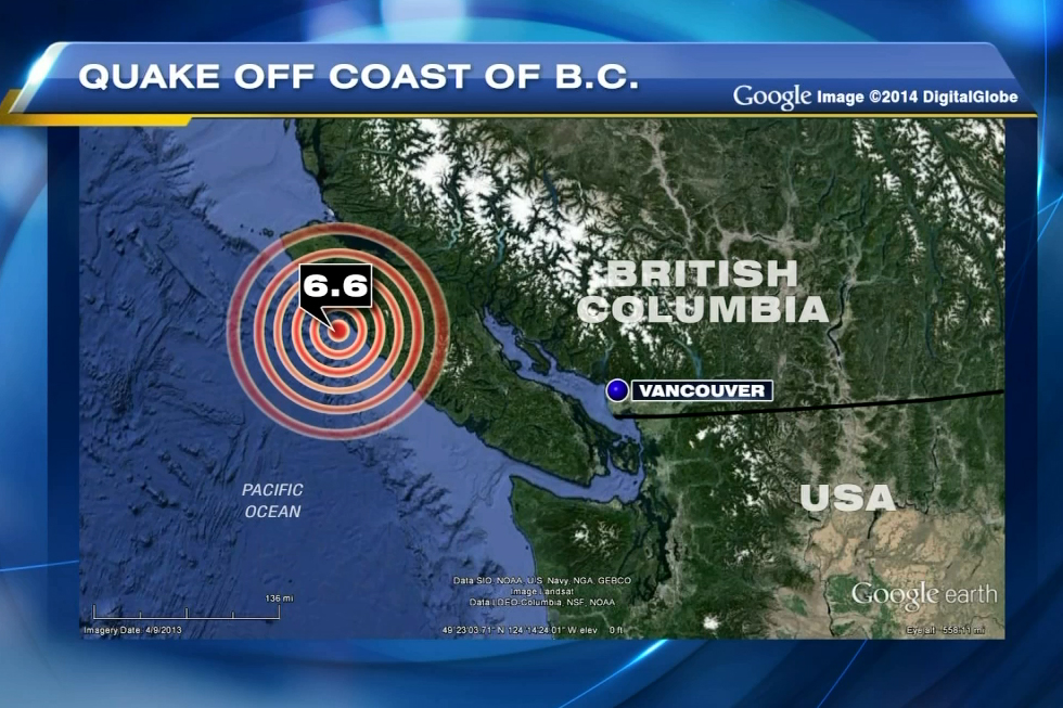 6.7 Earthquake Rattles Area Off Northern Vancouver Island; No Tsunami ...