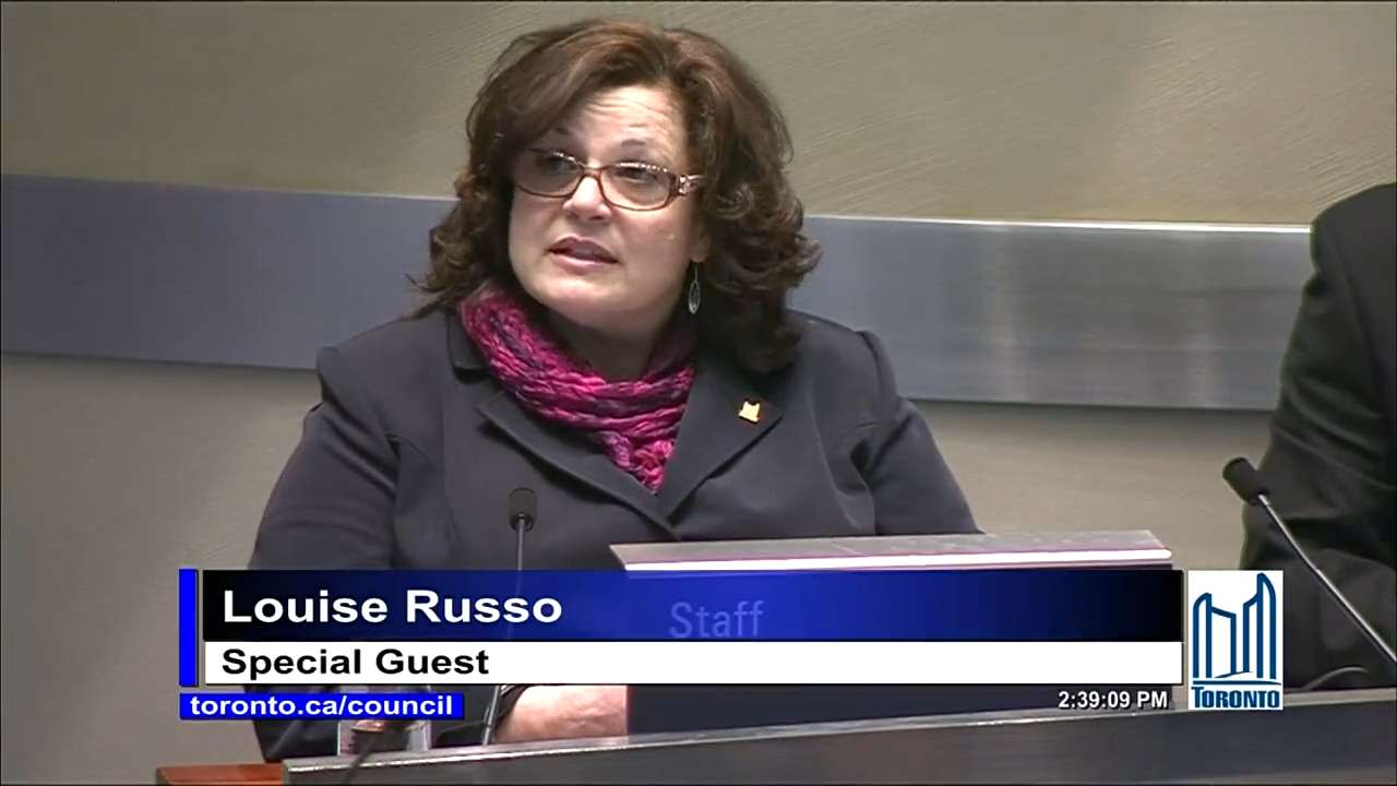 Raw Louise Russo Gives Speech During Mayor Tory Swearing In Ceremony