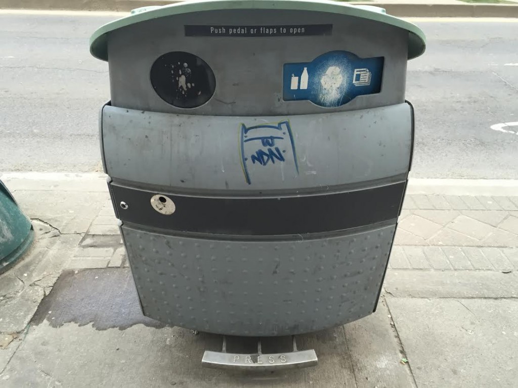 A garbage bin in Toronto