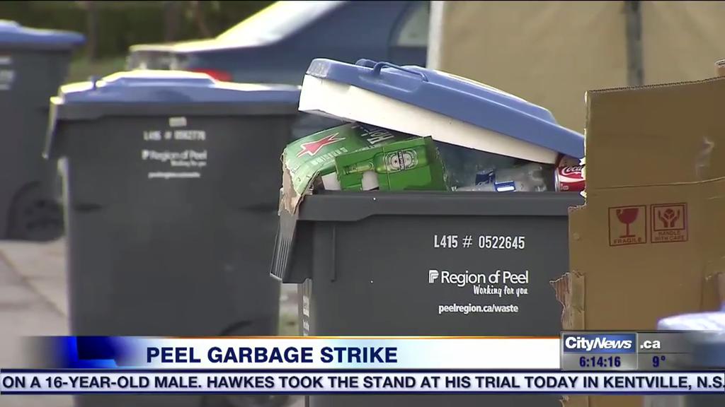 Video Peel garbage collectors strike over wages, benefits CityNews