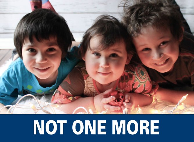 Harry, Milly and Daniel Neville-Lake are shown in a poster for the York Regional Police "Not One More" campaign against drinking and driving. HANDOUT/York Regional Police