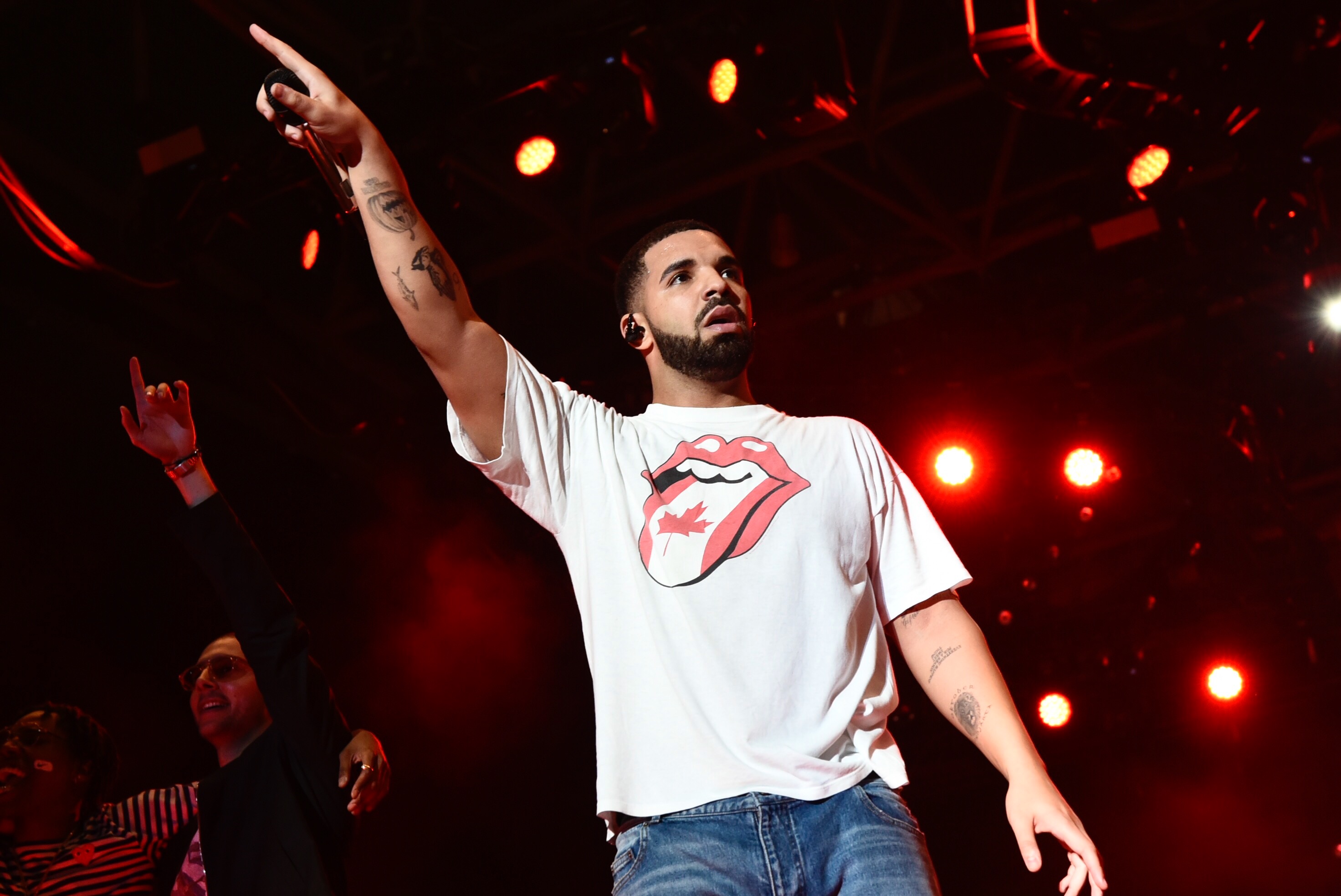Drake made a surprise appearance at Nathan Phillips Square on July 2, 2017, as part of Canada 150 celebrations. CITY OF TORONTO 
