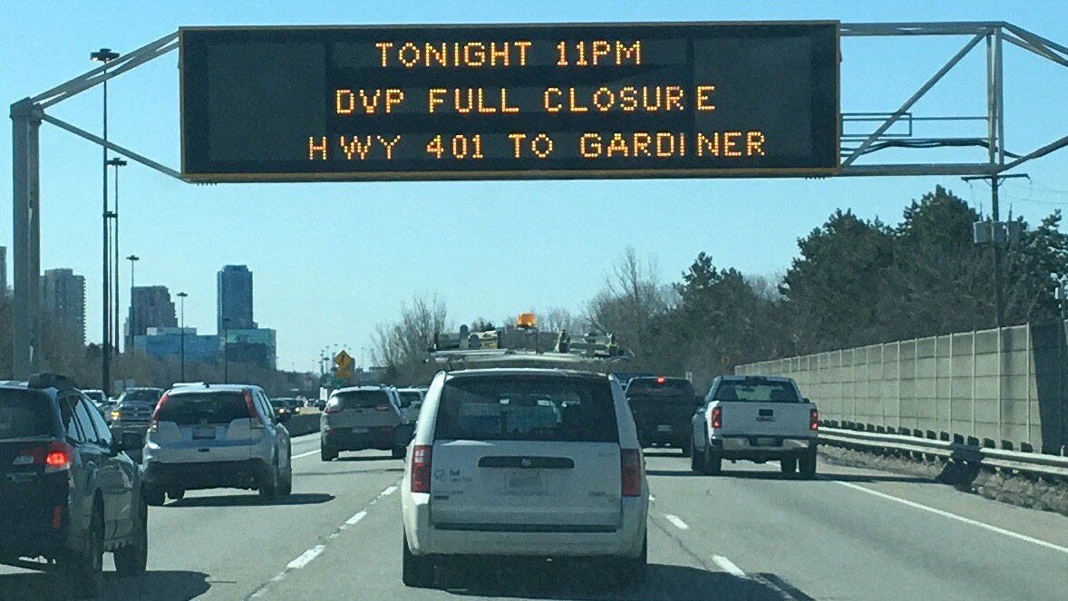 DVP closed this weekend for annual maintenance