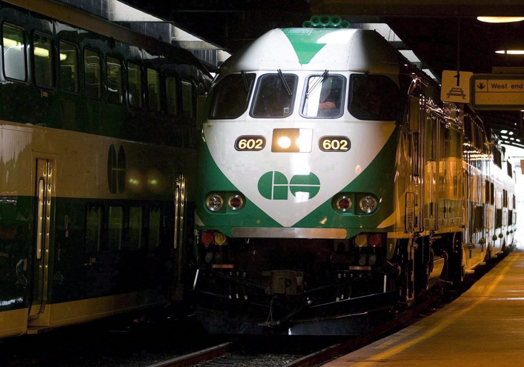 A GO Train at Union Station
