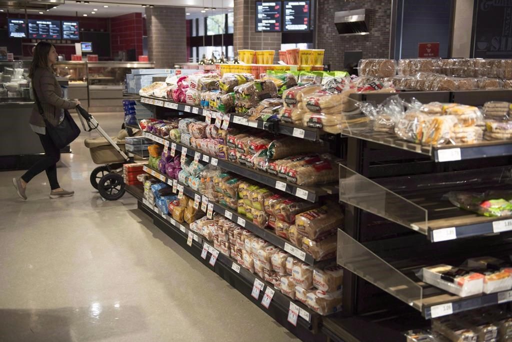 Bread sits on store shelves