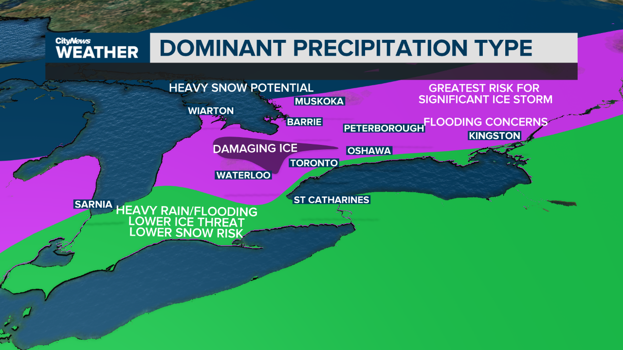 A snapshot of the weather we could be facing this weekend in various areas.