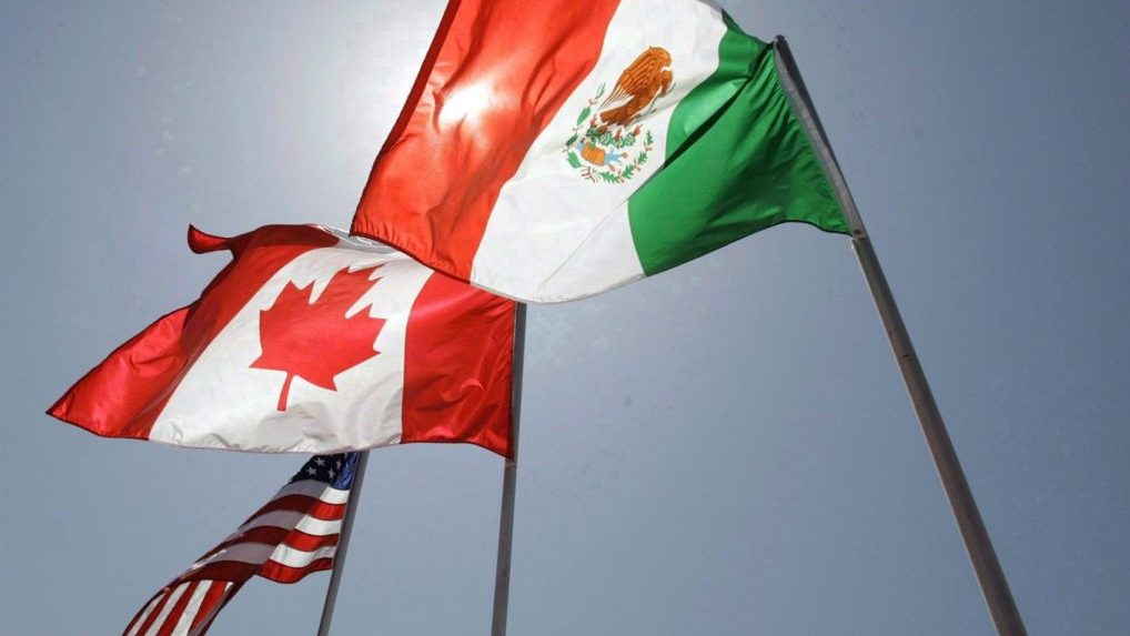 Canada, U.S., Mexico flags