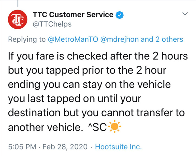 Ttc Issues Apology After Series Of Confusing Tweets About 2 Hour Transfer Policy Citynews Toronto