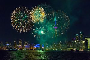Canada Day fireworks in Toronto
