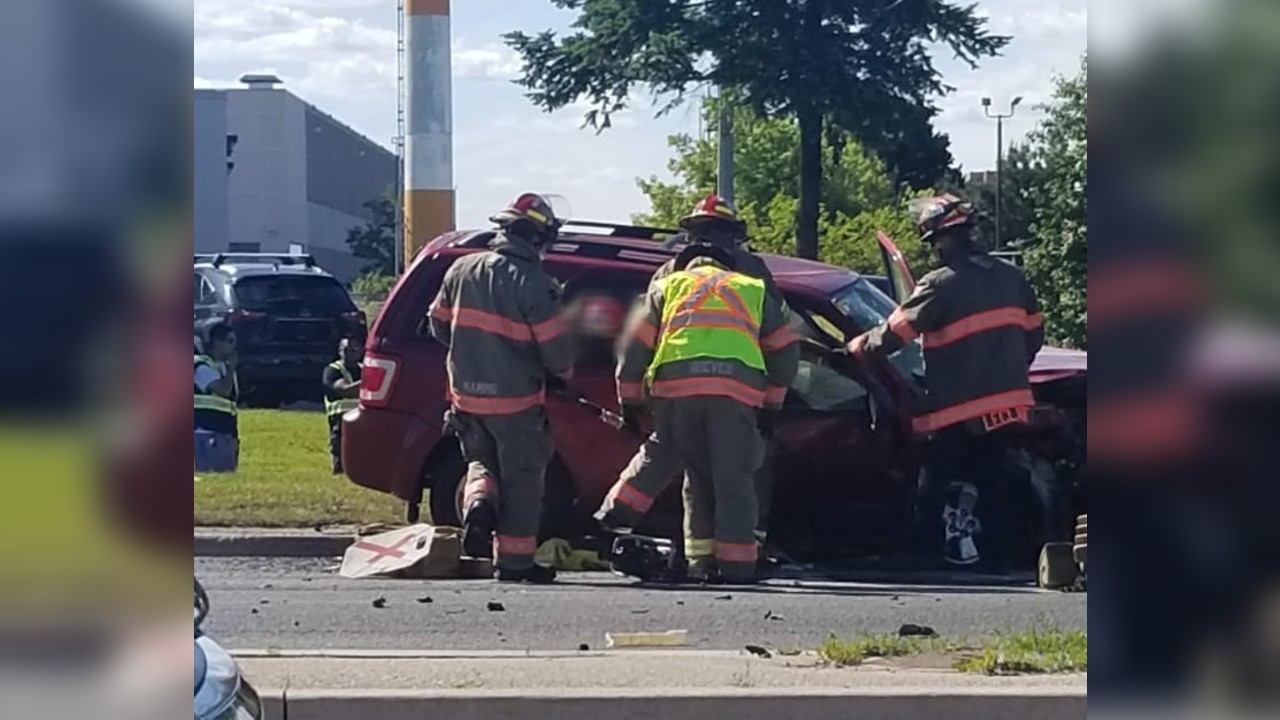 Two vehicle crash seriously injures four people in Brampton  CityNews