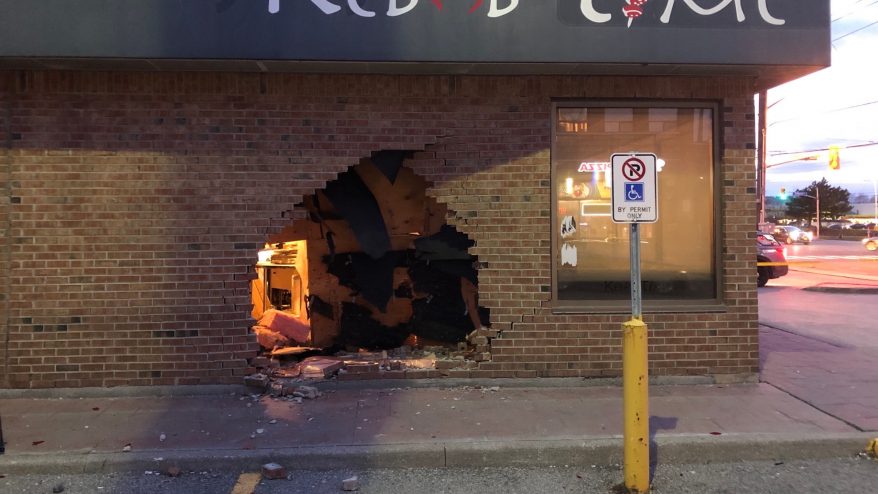 2 Injured After Car Crashes Into Restaurant Near Bathurst And Steeles