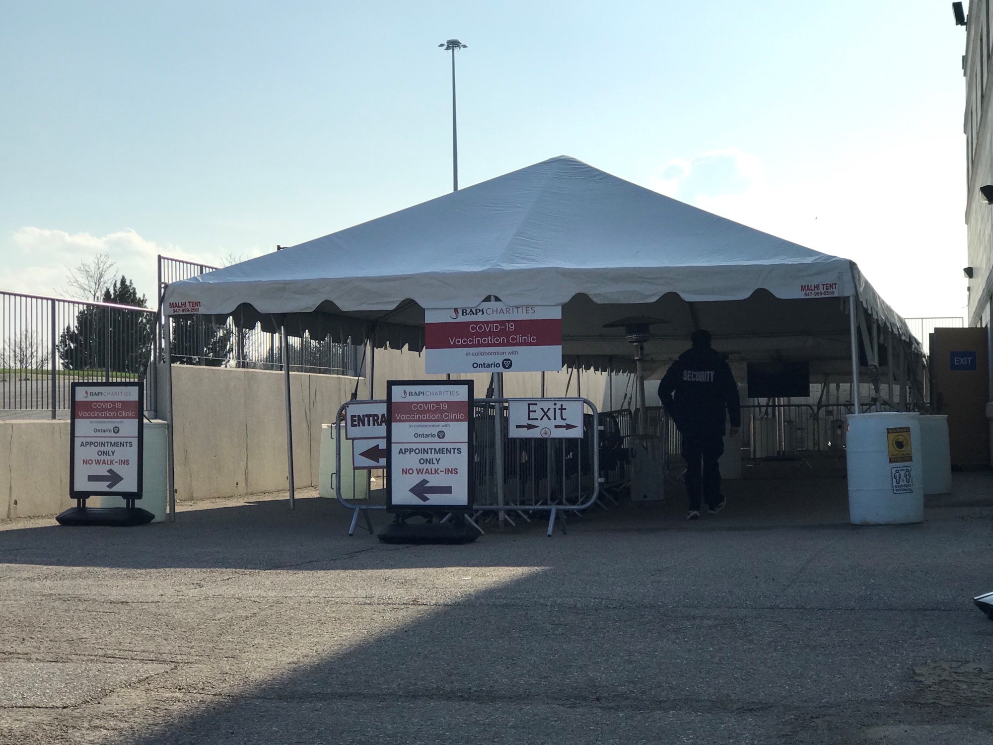 The BAPS Shri Swaminarayan Mandir is the site of a vaccine pop-up clinic for the COVID-19 hotspot in North Etobicoke. 680 NEWS/Mark Douglas