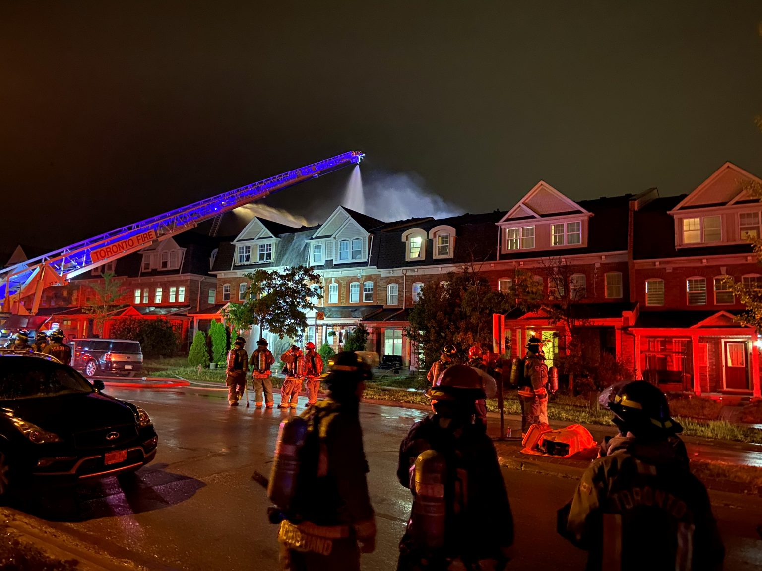 No injuries after 3alarm fire at Scarborough townhouses
