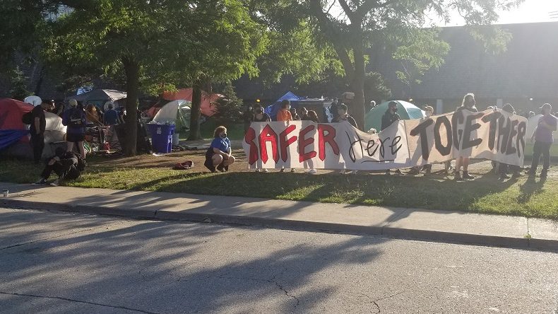 Lamport Stadium Park homeless encampment