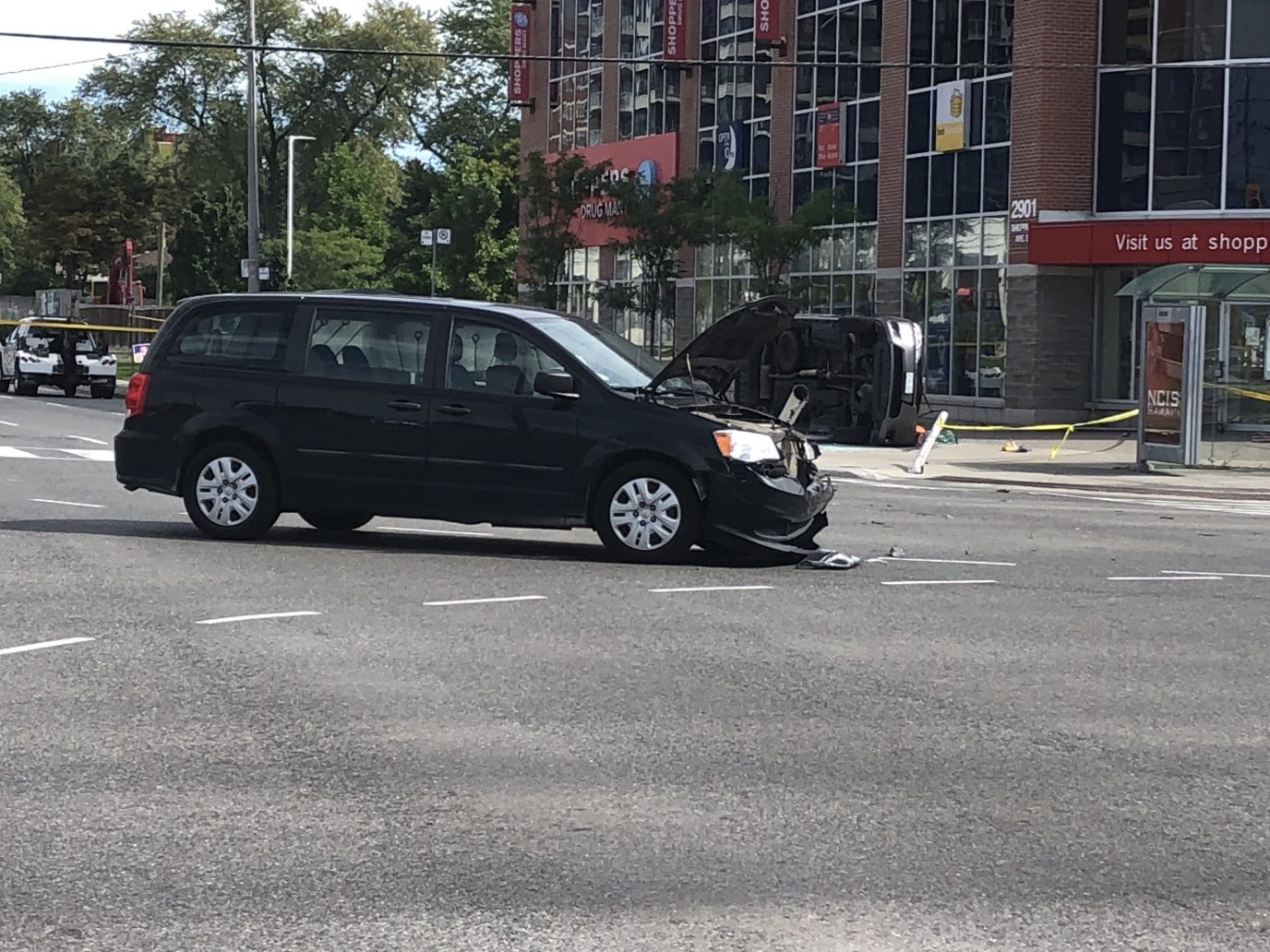 Dramatic collision at Victoria Park and Sheppard Avenue East Monday