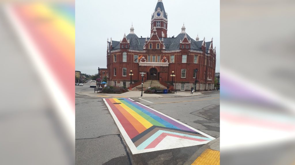 City of Stratord, Ont.'s Pride sidewalk
