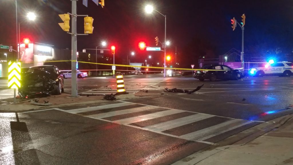 two car crash in brampton