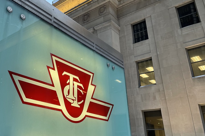 A TTC sign at Union Station in Toronto.