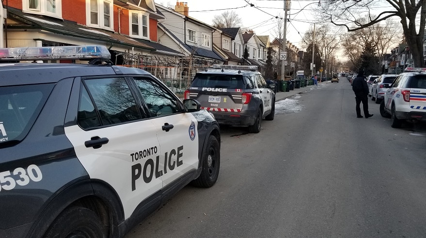 Stabbing scene near Gerrard Street and Highfield Road
