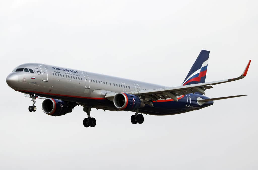 Airbus A321, from Russian Aeroflot company