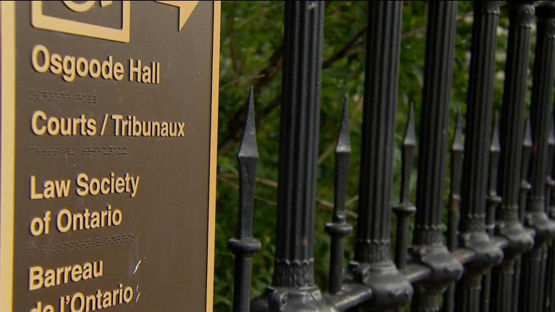 Sign directing to the Law Society of Ontario and Osgoode Hall