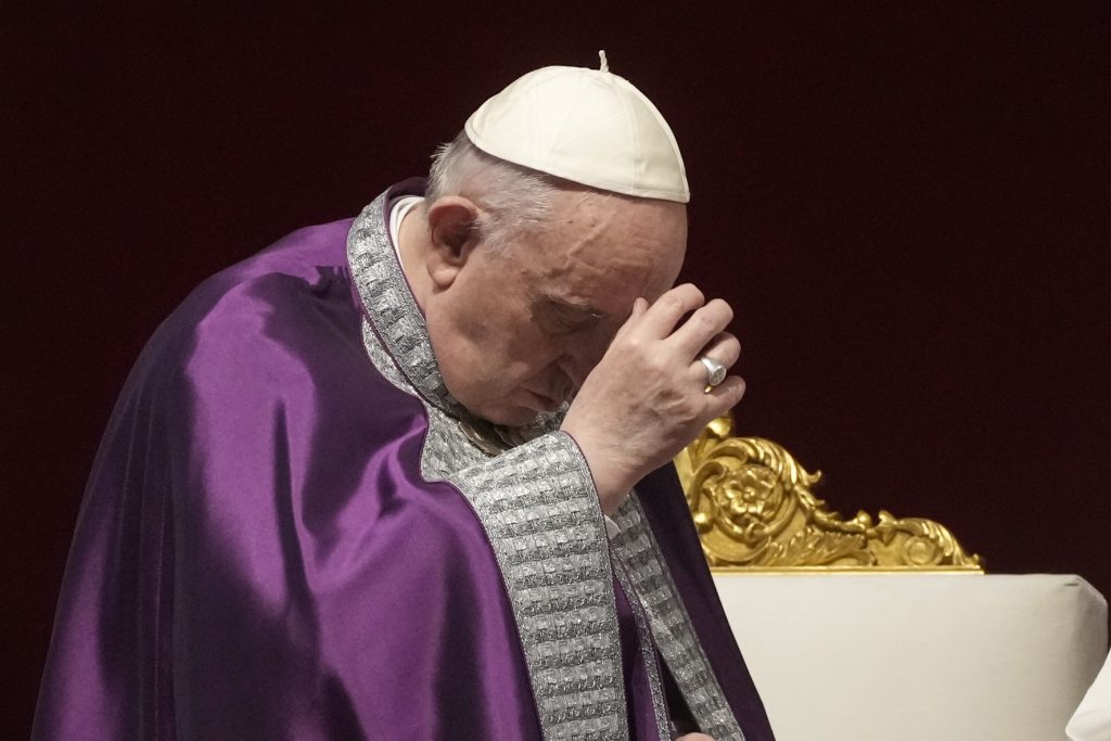 Pope Francis presides over a special prayer in St. Peter's Basilica