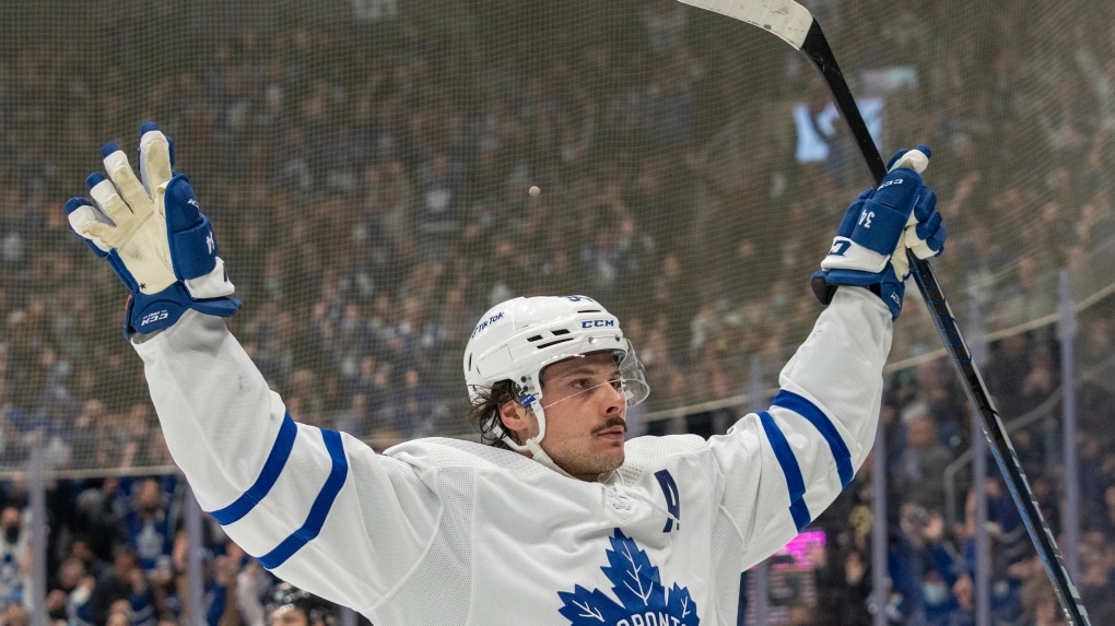 Maple Leafs' Auston Matthews tallies 100th point of the season