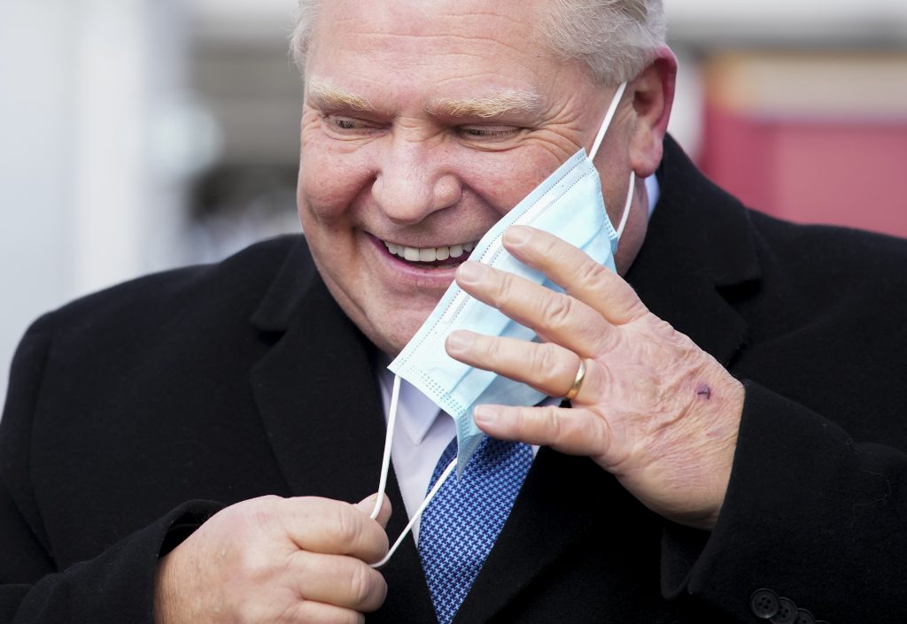 Ontario Premier Doug Ford smiles