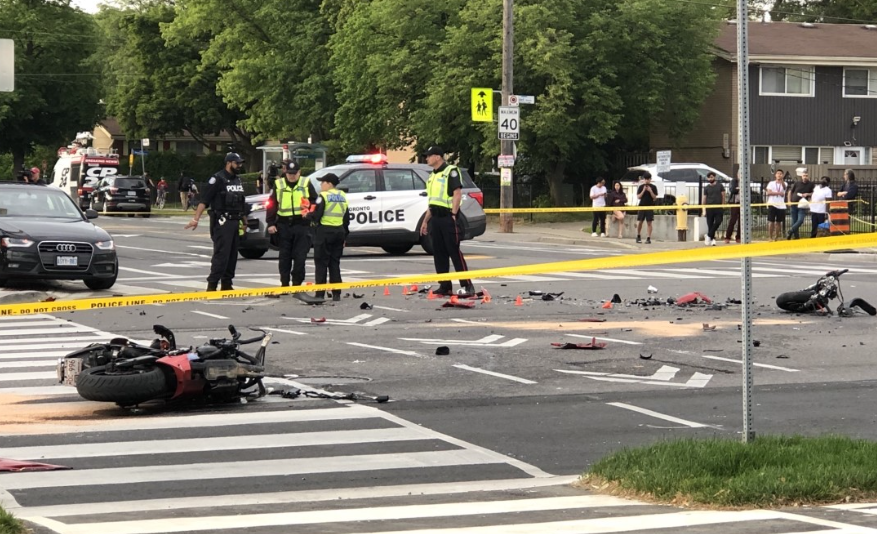 North York motorcycle crash