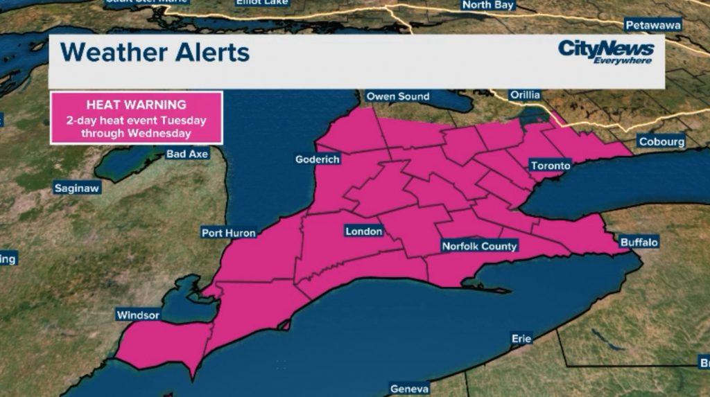 Toronto And GTA Remain Under Heat Warning Ahead Of 2nd Scorching Day   Heat Warning 1024x573 