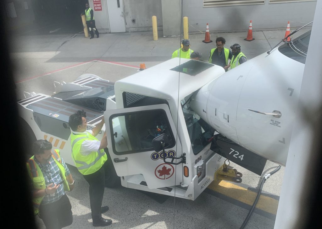 Flight destined for Toronto cancelled after service vehicle