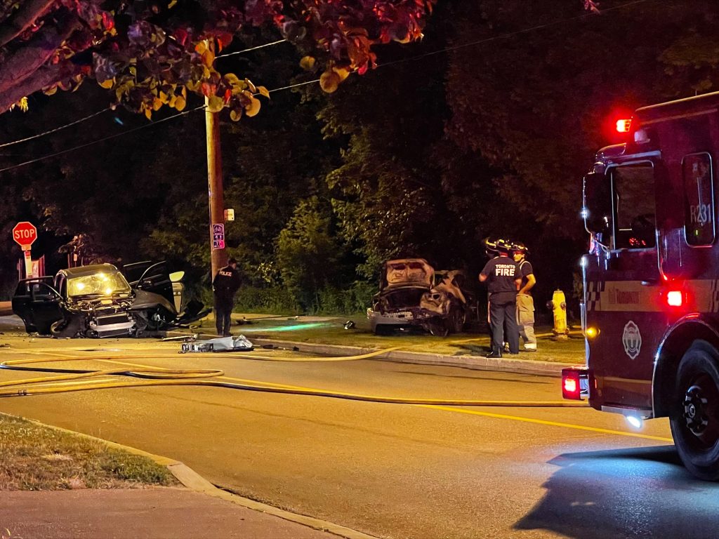 Two-vehicle collision in Scarborough sends 3 people to hospital
