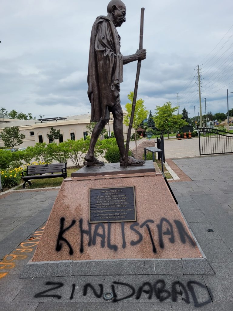 Statue of Gandhi vandalized in Richmond Hill