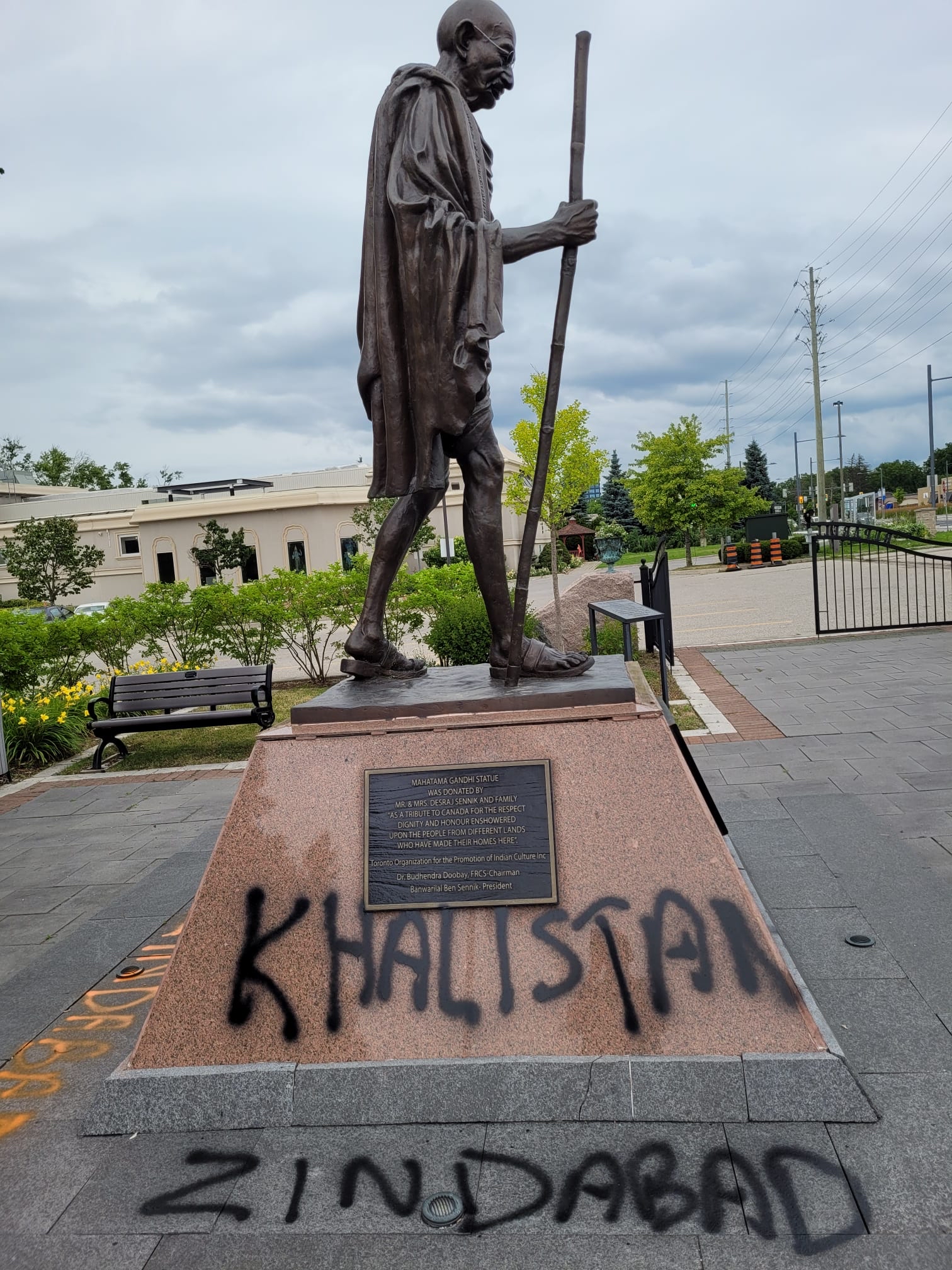 Gandhi statue vandalised in Richmond Hill, police investigating as hate