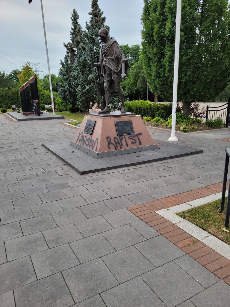 Statue of Gandhi vandalized in Richmond Hill