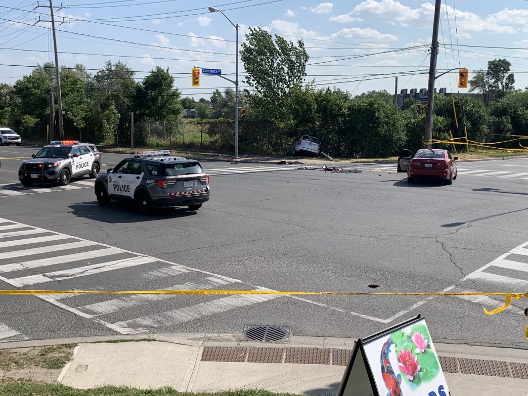 Man killed after being pinned under vehicle following two-car crash in ...