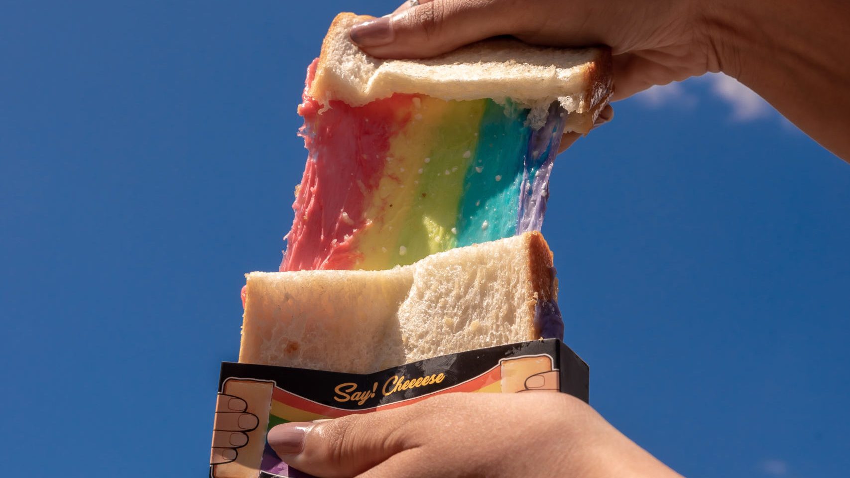 rainbow grilled cheese