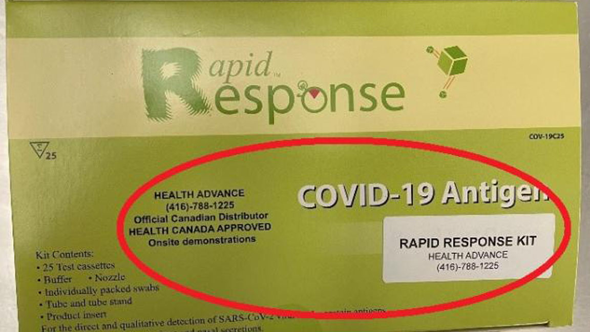 Health Canada Warns Of Counterfeit COVID 19 Rapid Antigen Tests In Ontario   Counterfeit Covid 19 Kit 