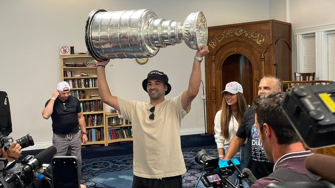 Flames' Nazem Kadri Brings Stanley Cup Home For Special Celebration