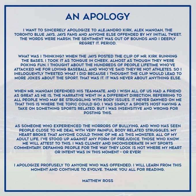 Radio host apologizes for mocking Blue Jays' Alejandro Kirk