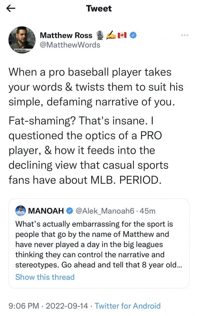 Montreal Radio Host Accused Of 'Fat Shaming' Blue Jays Catcher Regrets His  'Harsh' Tweet - Narcity
