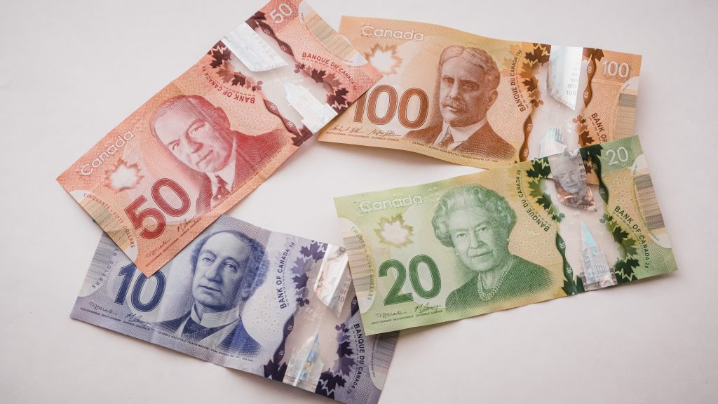 Canadian dollar bills