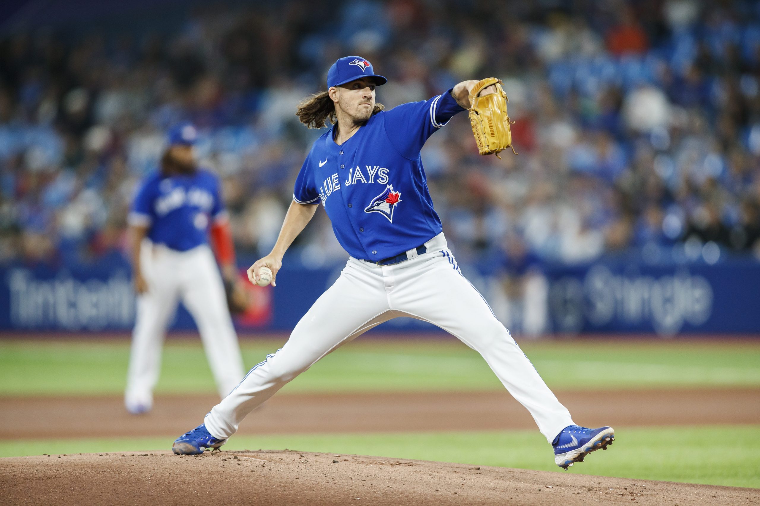 Toronto Blue Jays starting pitcher Robbie Ray throws a pitch to