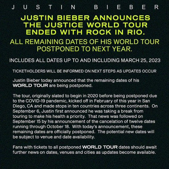 bieber insta announcement Justin Bieber Instagram announcement