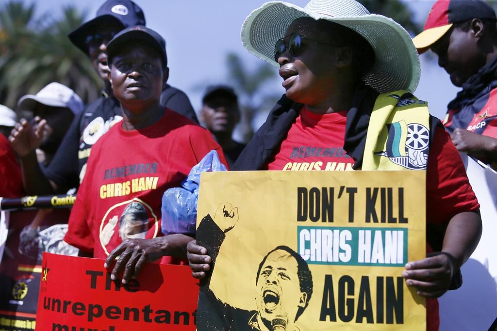 South Africans protest pending release of Hani's killer