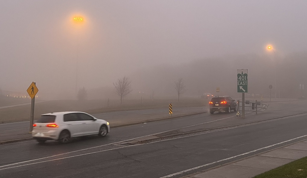 Thick fog in the GTA on Nov. 24, 2022.