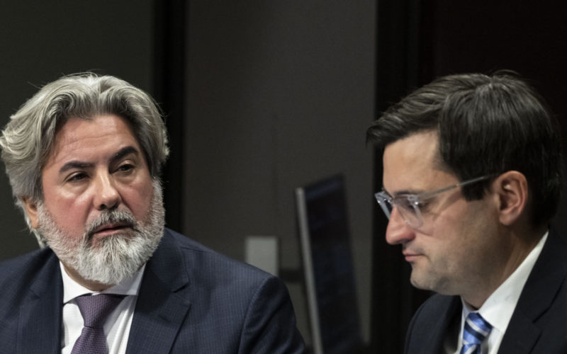 Minister of Canadian Heritage Pablo Rodriguez prepares to appear before the Senate Committee on Transport and Communications on Bill C-11, in the Senate of Canada Building in Ottawa, on Tuesday, Nov. 22, 2022.