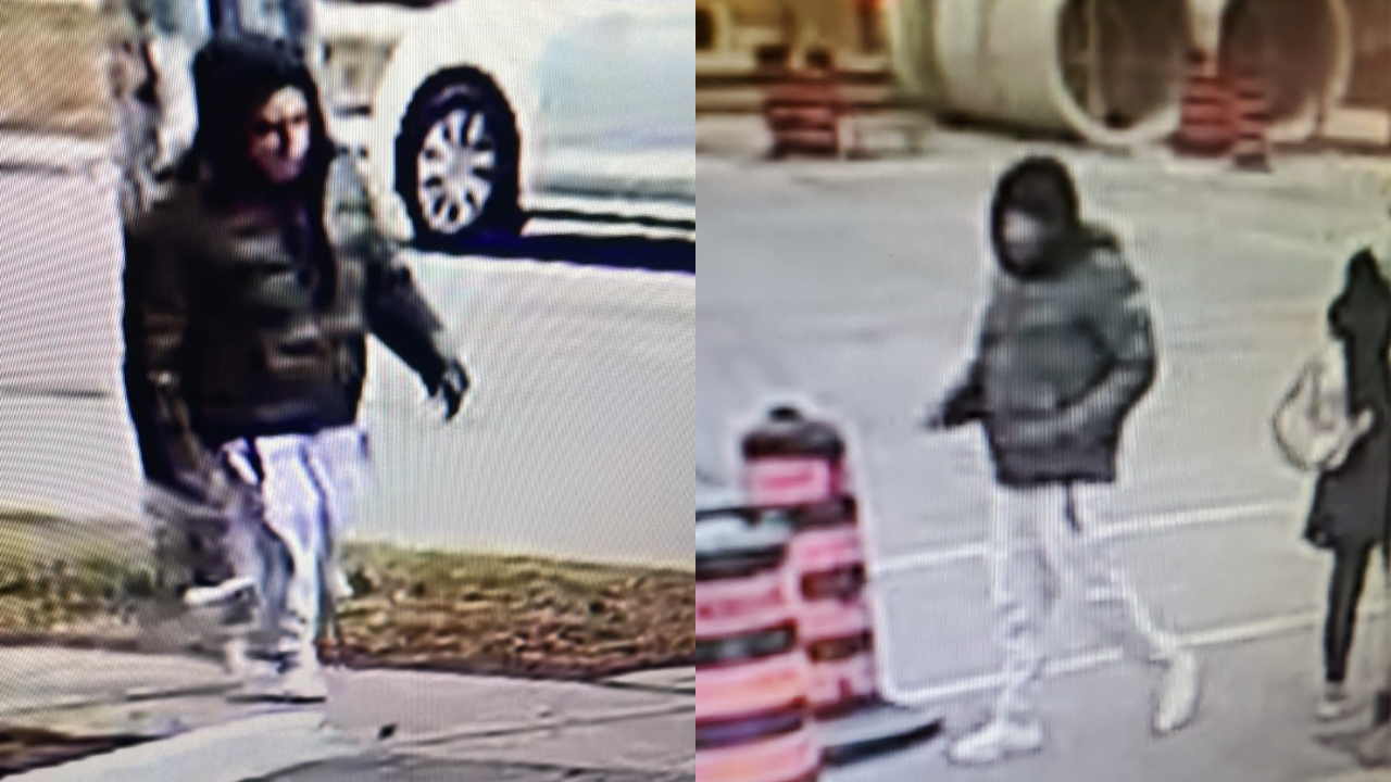 Police released security camera images of a suspect wanted in connection to a stabbing in Mississauga